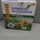 Outdoor Dog Water Fountain Step On - Upgrade Large Dog Sprinkler Drinking Water Dispenser Dog Paw Waterer Activated with Stainless Steel Braided Hose