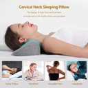 Cervical Neck Pillows for Pain Relief Sleeping, Memory Foam Neck Bolster Support Pillow and Shoulder Relaxer for Stiff Pain Relief, Neck Support Pillow Bed Neck Roll Pillow(Dark Gray)