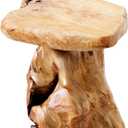 13.8" Cedar Stump Stool,Natural Wooden Side Table,Plant Stool,Live Edge Coffee Table for Bedroom,Living Room, Outdoor, 14" Tall Tree Stump Stool