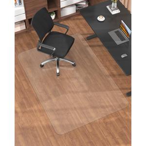 Blvornl Frosted Clear Chair Mat for Hardwood Floor, 32.3"*53" Hard Material Office Chair Mat, Memory Plastic Computer Chair Pad for Rolling Chairs, Desk Floor Rug for Office and Home