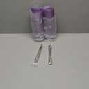 100 Purple Glitter Plastic Cups and 1 Silver Ice Tong Set - 9 Ounce Disposable Cocktail Glasses - Plastic Wine Cups - Purple Party Decorations - Purple Party Supplies