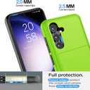 for Samsung Galaxy S24 Wallet Case with Card Holder, Dual Layer Heavy Duty Protective Shockproof Hidden Card Slot Slim Wallet Case for Samsung S24 5G 6.2 inch (Light Green)