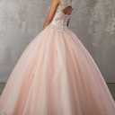 QXMYOO Ball Gown Quinceanera Dresses Sweet 16 Prom Party Princess Dress for Teens (Pink, M)