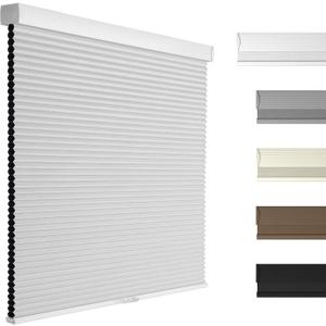 Boolegon Blackout Cellular Shades Cordless Pull Down Cellular Blinds Thermal Insulated Honeycomb Blinds for Windows, White