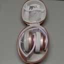 ZIHNIC Bluetooth Headphones Over-Ear, Foldable Wireless and Wired Stereo Headset Micro SD/TF, FM for Cell Phone,PC,Soft Earmuffs &Light Weight for Prolonged Wearing(Rose Gold)