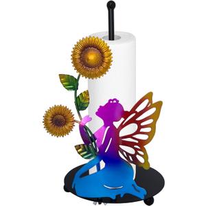 Fairy Paper Tower Holder Kitchen Home Holders, Metal Free Standing Detachable Fairy Paper Holder, Stainless Base Large Paper Storage Shelf for Countertops