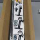 YaFex 2 Pack Heavy Duty Curtain Rods 32-120 Inch, 1 Inch Adjustable Long Curtain Rods for Windows, Black Window Treatment Rod Set with Aluminium Finials, Modern Design