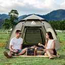 Hewolf 2/3/4 Person Camping Tent - Instant Pop Up Waterproof 2 Doors Tent with Easy Setup | 3-Season Hexagonal Dome Design for Family, Hiking & Traveling