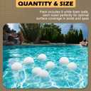 8 Pack Hot Tub Scum Absorber Pool Surface Cleaner Reusable 3-inch Foam Ball Absorbs Oils, Lotions Makeup Prevents Scum Lines & Filter Clogs