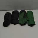 SATINIOR Kids Snow Mittens Waterproof Winter Ski Gloves Warm Thicken Snow Gloves for Girls Boys (8-12 Years, Black, Army Green)