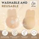 Sticky Bra Backless Strapless Bras Adhesive Push Up Invisible Stick on Silicone Bra for Women Breast Lift Nipple Covers, 3XL