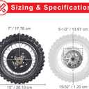 AlveyTech Rear Wheel Assembly for Razor MX500 and MX650 Dirt Rocket Bike - Replacement Kit with 2.5-10 Knobby Tread Tire, Inner Tube, Rim, Axle, Brake Rotor, 80 Tooth Sprocket, Freewheel, Chain Guard, 80 Stopa