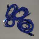 etguuds USB A to USB C Cable 5-Pack (3/3/6/6/10 ft), Fast Charging Type C Charger Cord for iPhone 17 16 15 Pro Max Plus Air, Samsung Galaxy S25 S24 S23 S22 S21 S20 A56 A17 A16, Pixel, Moto G, Blue