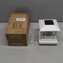 Fence Post Solar Lights, Crackle Glass Solar Post Cap Lights, 20 Lumens, Warm White & RGB Automatic Cycling 2 Modes for 3.6x3.6 4x4 4.5x4.5 5x5 Vinyl Wooden Posts Decoration, White (1 Pack)