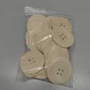 20 Pack Wooden Sewing Buttons, 2.36 Inch Round, 4 Holes, 60mm Large Size for Crafts, DIY Clothing, Bag Decoration, (Natural Wood)