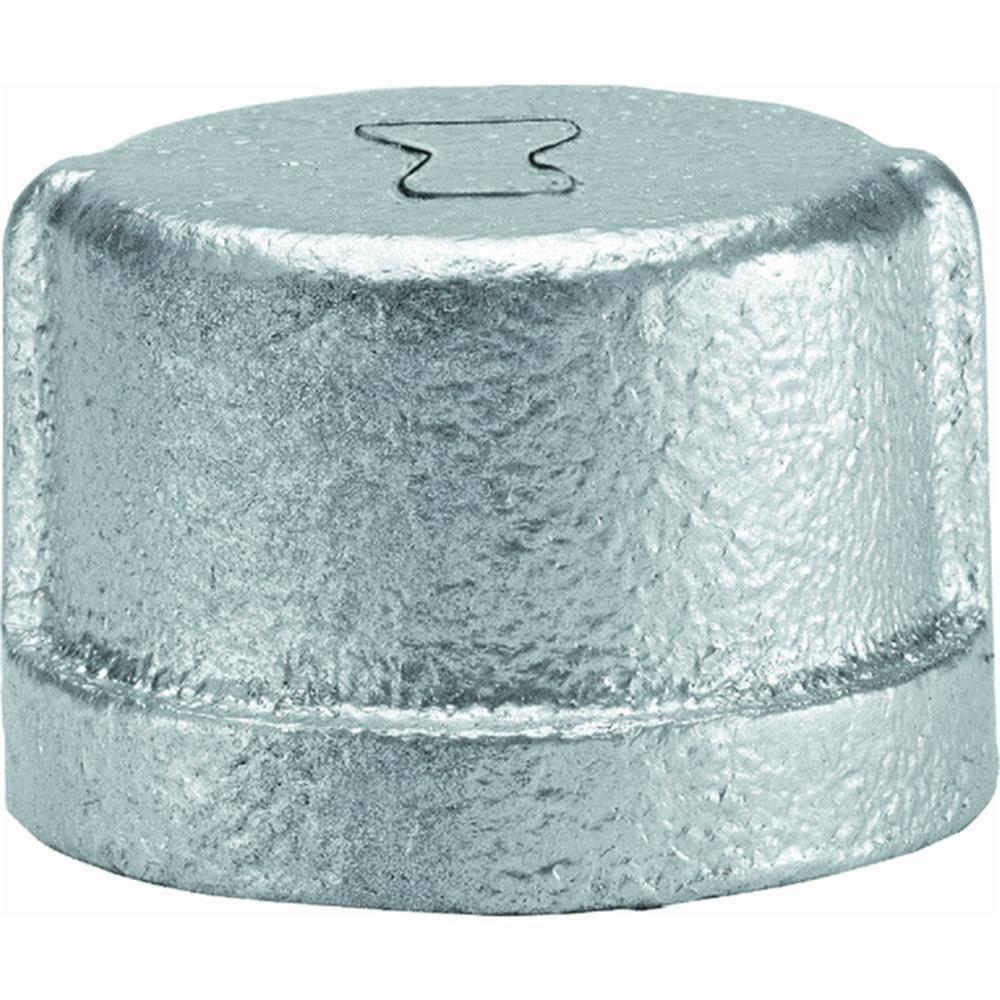 Anvil 8700132908, Malleable Iron Pipe Fitting, Cap, 2" NPT Female, Galvanized Finish
