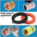 ZDBB 80 Pcs Garden Hose Gasket Rubber Seal, Fits All Standard 3/4 Inch Outdoor Hose Fittings with Heavy Duty Red and Black Self-Locking Tabs to Hold The Gasket Securely in The Fitting