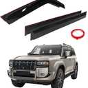 AUXKO Window Rain Guard for Toyota Land Cruiser Prado J250 LC250 & Lexus GX550 2024 2025 Outside Tape-On Shatterproof Sun Smoke Guard Vent Visor Side Wind Deflectors Accessories for Landcruiser Prado (Black)