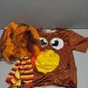 QZYL Turkey Costume Set, Turkey Trot Shirt Tutu Dress Headbands High Socks, Thanksgiving Turkey Trot Cosplay for Adults L