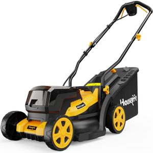 40V Cordless Lawn Mower Compatible with Dewalt 2x20V MAX Battery(Tool Only), 14 Inch Electric Lawn Mower with 35L Grass Bag, 6-Position Height Adjustment, Foldable Push Mower for Yard