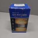 LED Wall Sconce, Dimmable Wall Light with Rechargeable Battery Operated USB, Touch Control, Up Down Wall Mount Lamp for Bedroom Hallway Living Room (White, 3000K)