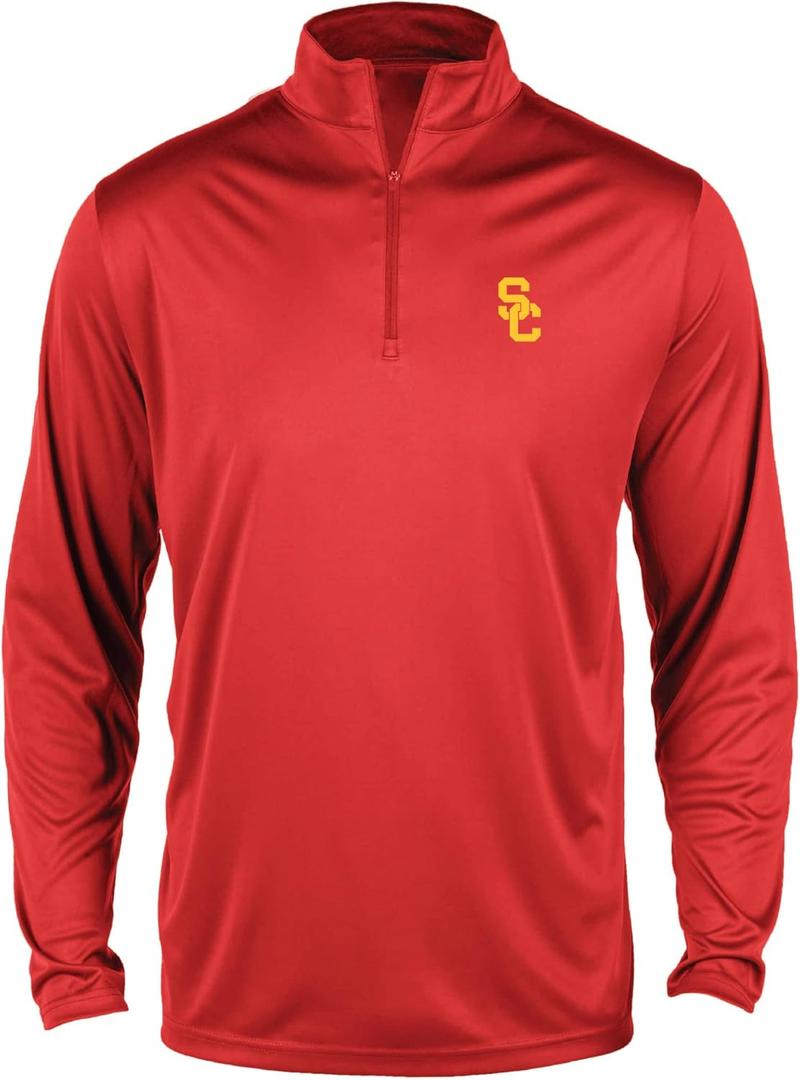 Dunbrooke Men's USC Trojans Legend 1/4 Zip (Medium, Red)