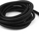  Plastic Flexible Corrugated Conduit Tube for Garden,Office Black 280"