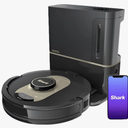 Shark AV2501AE AI Robot Vacuum with XL HEPA Self-Empty Base, Bagless, 60-Day Capacity, LIDAR Navigation, Perfect for Pet Hair, Compatible with Alexa, Wi-Fi Connected, Carpet & Hard Floor, Black