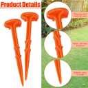 Nuanchu 50 Pcs 5 Inch Low Profile Survey Markers Hi-vis Line Yard Property Marker Survey Stakes for Patios, Lawn Edges, Gardens, Paver Landscape Fabric Tarps Weed Barriers (Orange,5 x 1.5 Inches)