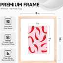 Homeforia Set of 1 8x10 Premium Oak Wooden Picture Frames with 5x7 Mat, Tempered Glass, and Wall Hook Included