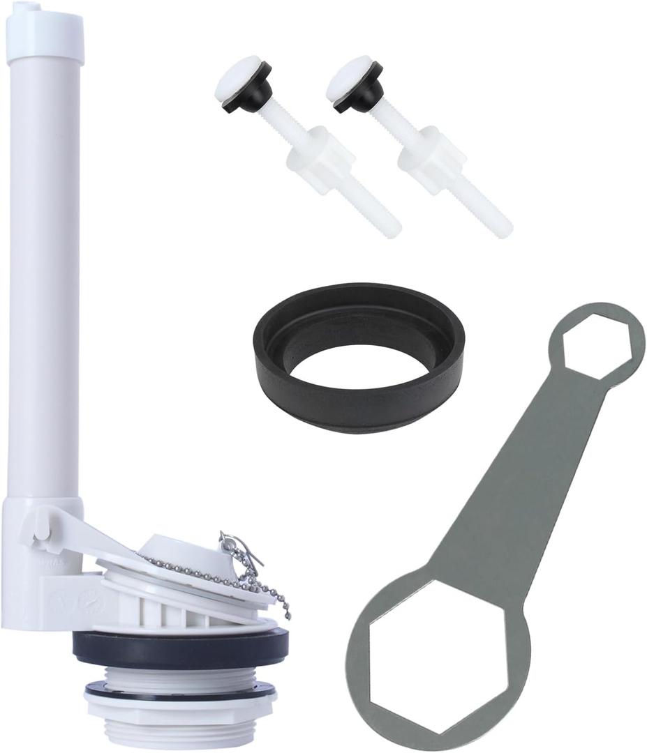 2" Toilet Flush Valve Replacement Kit Compatible with American Standard Flair Series Toilets Two Piece Replace Part 738356-0070A Toilet Drain Valves with Flapper, Include Install Hardware