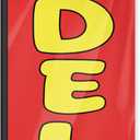 Fresh Deli Feather Flag for Business Advertising 6 FT Swooper Flag for Storefronts Retailers Shops Food Trucks Events and Fairs (Flagpole Not Included)