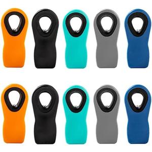 Chip Clips Magnetic Bread Bag Food Package Clips with Silicone Textured Mouth, 10 Pieces in 5 Colors