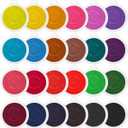 Humyoun 24 Pcs 7" Large Ink Pads for Kids Handprint Footprint Rainbow Stamps Pad Washable Multicolor Ink Pad Kit for Fingerprint Painting Rubber Stamps Card Making Kids Birthday Gifts