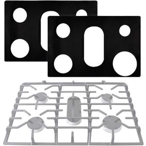 2Pcs Stovetop Protector Liner for Samsung 30 Inch Gas Stove | Compatible with Models NX60A6111/NX60A6311/NX60A6511/NX60A6611/NX60A6711/NX60A67510.4MM Thickness Reusable Stove Burner Covers