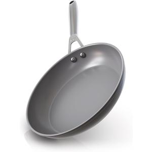 Ninja Ceramic Pro 10.25" Fry Pan, Non-Stick Pan, Nontoxic, PTFE Free, Ceramic Coated, Stainless Steel Handle, Stove and Oven Safe to 550F, All Stovetops & Induction Compatible, Black, CW30026BK