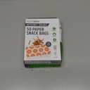 Lunchskins Recyclable & Sealable Food Storage Snack Bags, Orange Design, 50 Bags - Eco-Friendly, Made Without PFAS and BPA