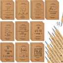Fuutreo 100 Pcs Mother's Day Christian Gift Bible Verse Prayer Journals Bible Pens Inspirational Religious Notebook Mini Scripture Pocket Notepad for Church Pastor Men Women Sunday School Office