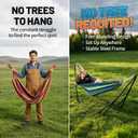 Portable Hammock with Stand for Outside or Inside,No Tree Required | 1 Minutes Tool-Free Setup | Adjustable Hammock for Indoor Outdoor Patio Yard | Carry Bag Included |450 lbs Capacity