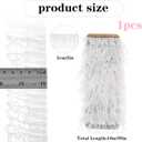 39 In/10 M White Lace Ruffle Ribbon, Double Layer 2 in /5 cm Wide Lace, Ruffle Ribbon Gathered Tulle Edging, White Laces for DIY Sewing Crafts, Dress Embellishments, Gift Wrapping