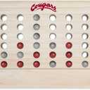 Rico Industries NCAA Mini Travel Team 4 in A Row Mini Game- Wooden, Team Colors, 5.5" x 8" (Washington Cougars)