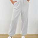 Trendy Queen Womens Sweatpants Baggy Athletic Joggers with Pockets Lounge Pants (Gray, S)