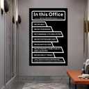Motivational Teamwork Wall Art In This Office We Do Teamwork Canvas Print Inspirational Entrepreneur Quotes Painting Poster for Modern Home Office Decoration Artwork Ready to Hang [24''Wx36''H]