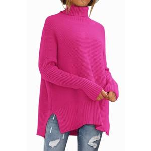LILLUSORY Womens Turtleneck Oversized Tunic Early Fall Fashion Must Have Sweaters 2026 Casual Long Pullover Plus Size Winter Cute Poncho Cozy Work Old Money Clothes Outfits Clothing Tops Leggings.M
