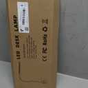 LED Desk Lamp with Clamp, Eye-Caring Clip on Lights for Home Office, 3 Modes 10 Brightness, Long Flexible Goose-Neck, Metal, Swing Arm Architect Task Table Lamps with USB Adapter, Black