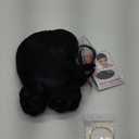 morvally Short Black Purple Wig with 2 Buns for Women Anime Cosplay Synthetic Hair Wigs for Halloween Costume Party (Black Purple, Adults)