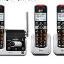 AT&T BL102-3 DECT 6.0 3-Handset Cordless Phone for Home with Answering Machine, Call Blocking, Caller ID Announcer, Audio Assist, Intercom, and Unsurpassed Range, Silver/Black