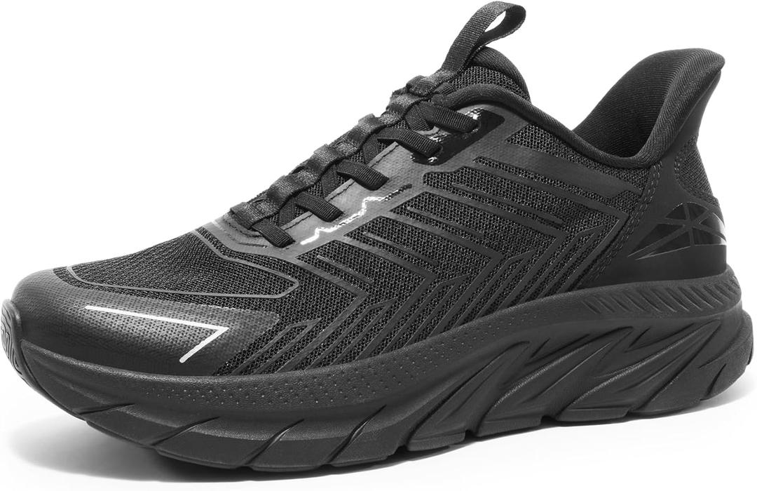 Men's Slip On Walking Shoes Running Comfortable Tennis Breathable Non Slip Athletic Gym Workout Cross Training Fashion Sneakers (9.5, All Black) Men's Slip On Walking Shoes Running Comfortable Tennis Breathable Non Slip Athletic Gym Workout Cross Training Fashion Sneakers (9.5, All Black)