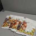 Redbaker Set of 6 Highland Cattle Kitchen Towels Highland Cow Themed Dish Towels Absorbent Farm Cattle Watercolor Floral Tea Hand dishcloths Housewarming Gift for Farmhouse Kitchen(Vintage,Sunflower)