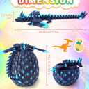 3D Printed Easter Dragon Eggs with Wings Rainbow Glow in The Dark Cool,Articulated Crystal Animals Fidget Toy,Stuff Fun Easter Basket Stuffers Toy Gifts for Kids